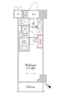 ケーディーエックスレジデンス町田ノース【2階】の間取り