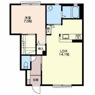 ラブランシェ【1階】の間取り