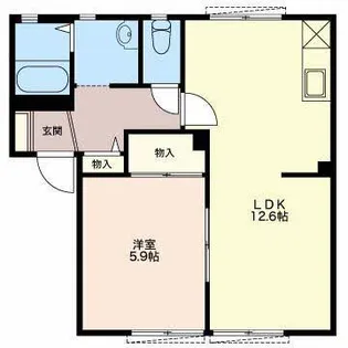 エトワールK B【1階】の間取り