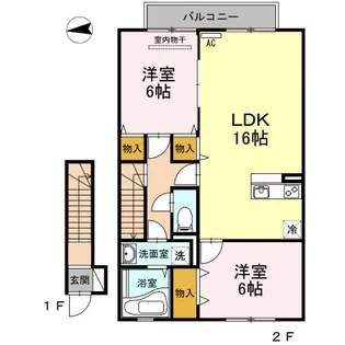 ローズコート落合【2階】の間取り