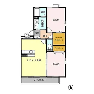 プランシェコート【2階】の間取り