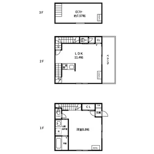 神奈川県横浜市都筑区東山田町【一戸建】の間取り