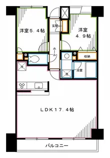 パークフロント中野新井薬師【14階】の間取り