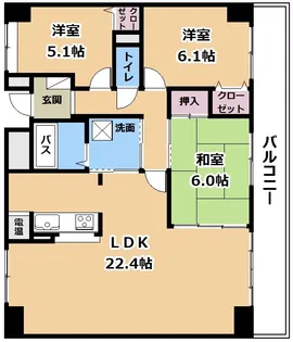 ベルヴィオウミ【7階】の間取り