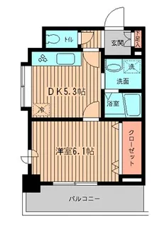 サンライズ中十条【5階】の間取り