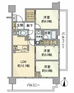 クリオ文京本駒込【13階】の間取り