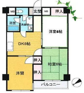宇都宮第5チサンマンション【5階】の間取り