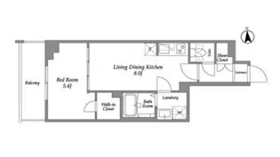 ザグラヴィティ新宿【4階】の間取り