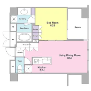 ランテンヌ四谷【2階】の間取り