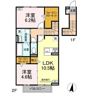 レクエルド【2階】の間取り
