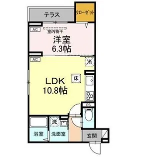 東京都小平市花小金井南町2【アパート】の間取り