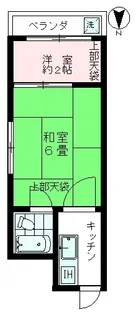 コーポシルク【2階】の間取り