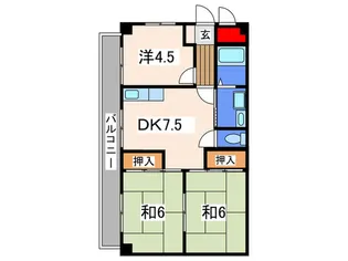 グリ-ンエ-ス【3階】の間取り
