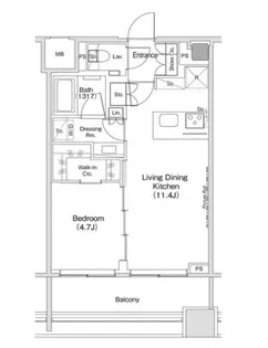 ザ・パークハビオ渋谷クロス【7階】の間取り