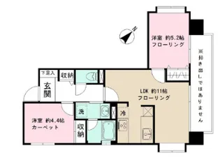 ヴィルヌーブ文京根津【2階】の間取り