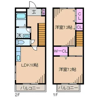 神奈川県川崎市高津区明津【マンション】の間取り