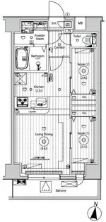 メイクスアート五反野【9階】の間取り