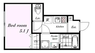 MELDIA小台II【1階】の間取り