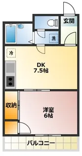 ベルフォーレ北村【1階】の間取り