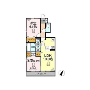 アリエス B【1階】の間取り