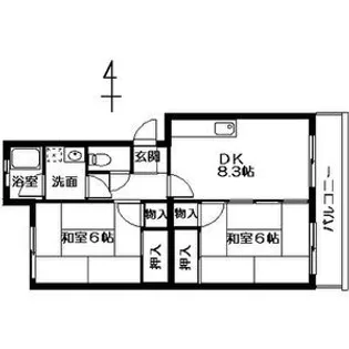 サニープラザ銀杏町【3階】の間取り