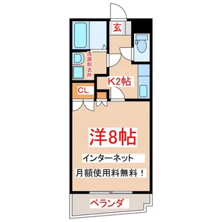 Wing壱番館【2階】の間取り