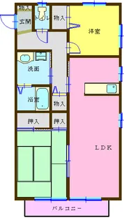 リバティハイツV【1階】の間取り