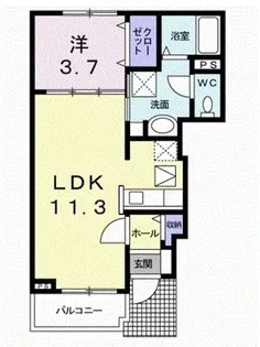 カーサ・ミトモI【1階】の間取り