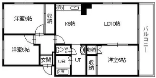フタバハイツC【5階】の間取り
