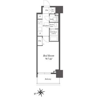 プレサンスブルーム浅草North【3階】の間取り