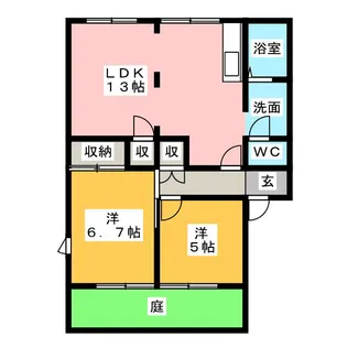 パークタウン平島 A棟【1階】の間取り