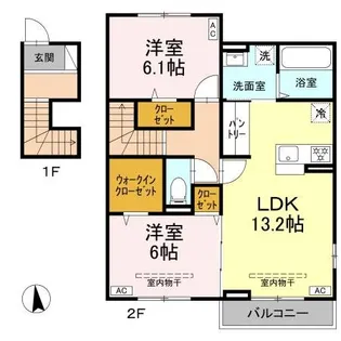 オリエンタルドエル II【2階】の間取り