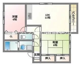ハイツコヘイA棟【2階】の間取り