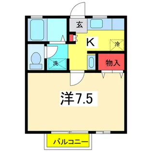 カレント白山【1階】の間取り