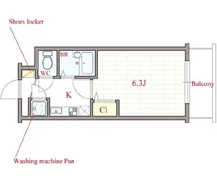 S・Eファースト【8階】の間取り