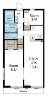 リブリ・SAGAMI【3階】の間取り