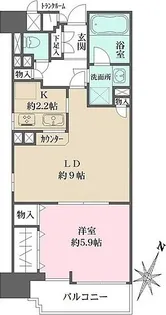 ユニーブル田町【6階】の間取り