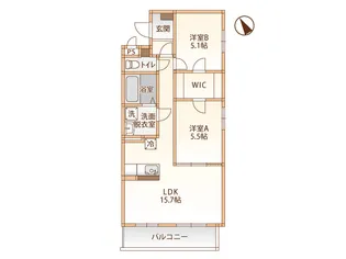 ベルジュB【2階】の間取り