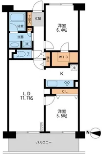 CASSIA横濱ガーデン山【2階】の間取り