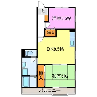 クレセールイマムラ【1階】の間取り