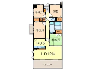 ソーラスフロント富船の間取り