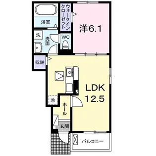 エストボヌール【1階】の間取り