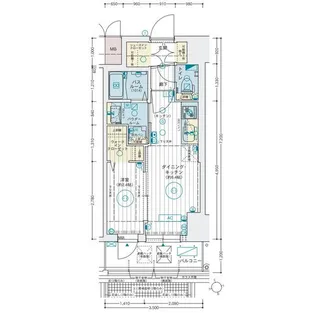 エステムコート名古屋葵【8階】の間取り