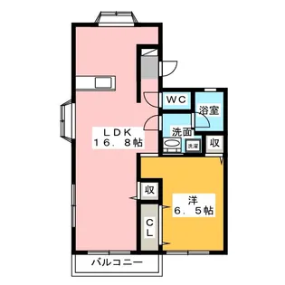 ふじハイツ【2階】の間取り