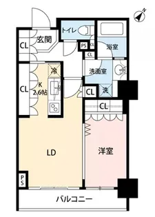 マイナビSTAY赤坂氷川レジデンス【4階】の間取り