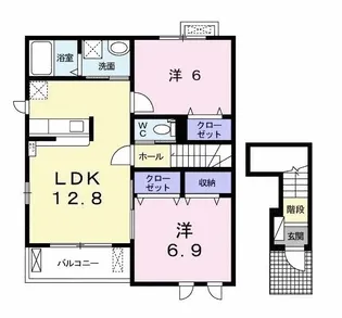 サンヴェール茂原B【2階】の間取り
