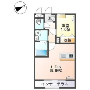 フレ・アジュール【1階】の間取り