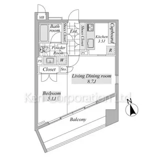 ラヴォーグ南青山【8階】の間取り