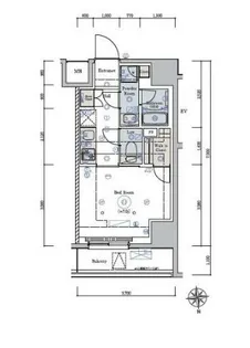 プレール・ドゥーク菊川駅前【7階】の間取り