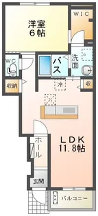 ハッピー上原タウン【1階】の間取り